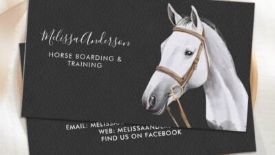 Elegant Equine Horse Personalized Equestrian Business Card | Zazzle in ...