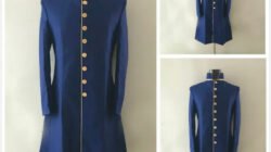 Olive Green Clergy Jacket with Gold Trim with 7 Front Buttons – eClergys