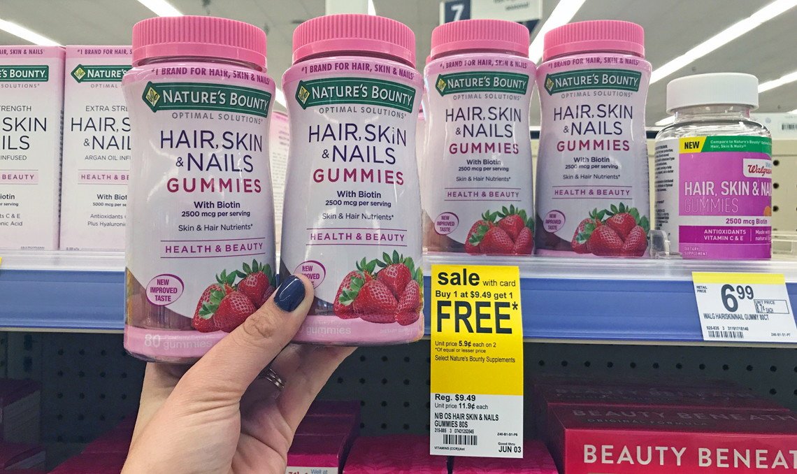 FREE Nature's Bounty Optimal Solutions Hair, Skin and Nails Gummies ...