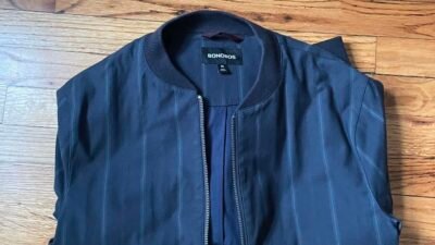 Bonobos striped bomber jacket - Depop