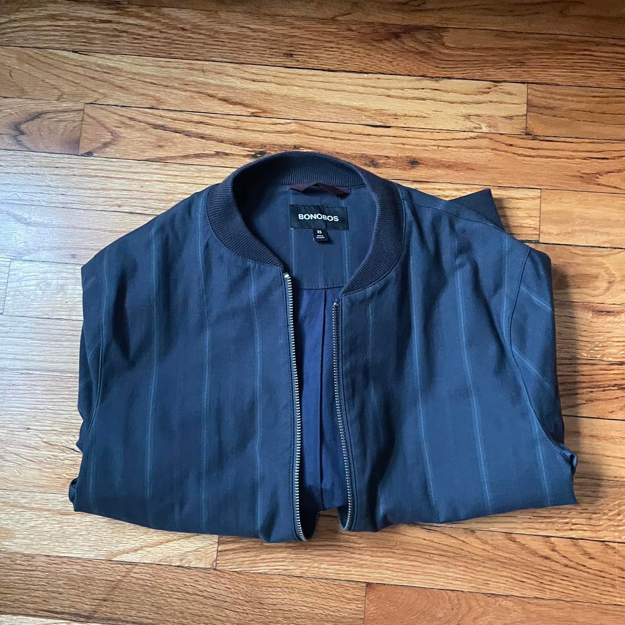 Bonobos striped bomber jacket - Depop