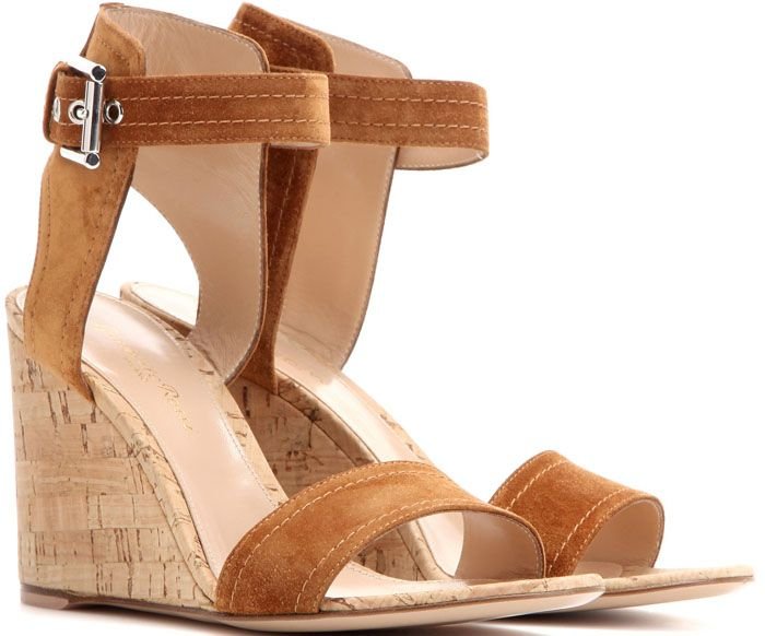 Gianvito Rossi Wedge Sandals | Wedges, Suede sandals, Wedge sandals