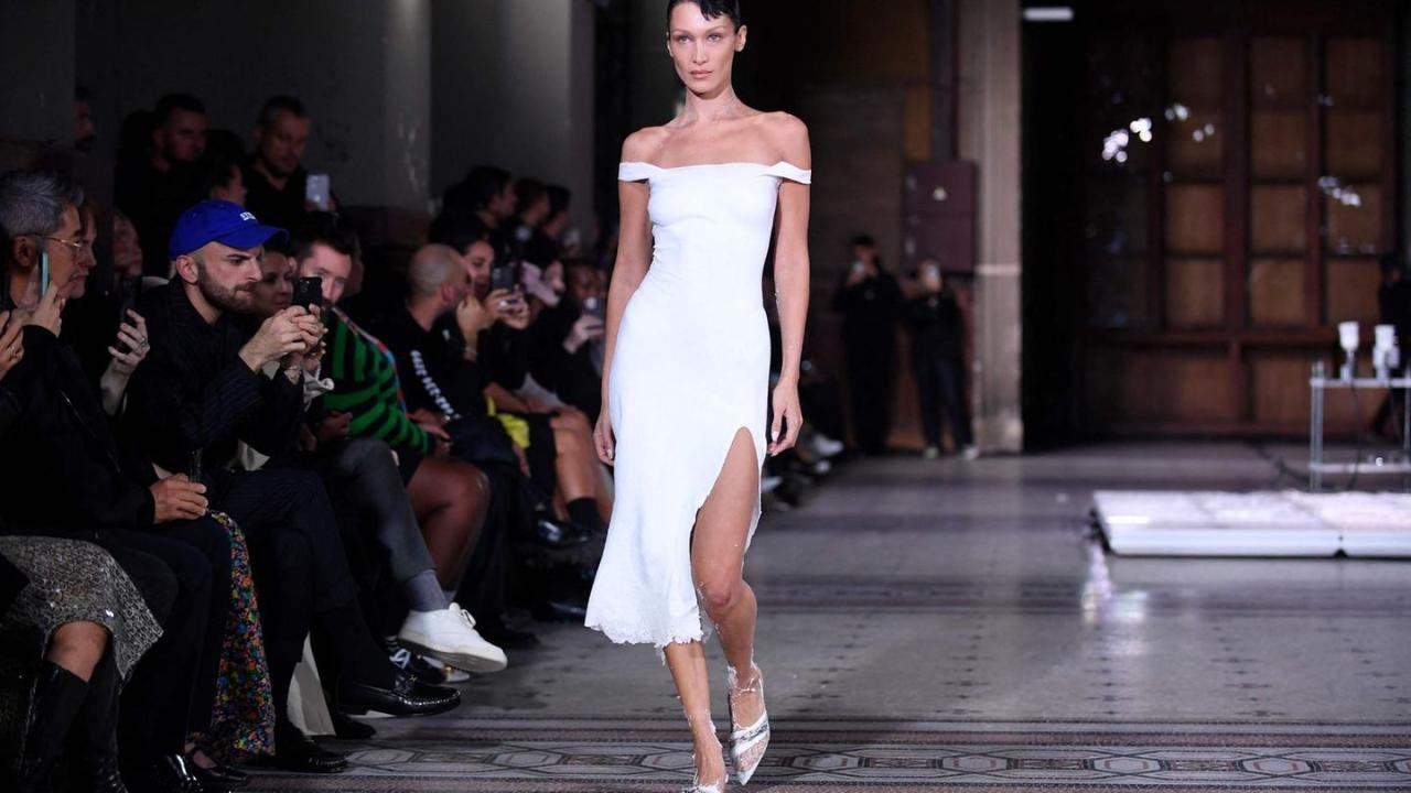 Bella Hadid Closed Coperni With a Spray-On Dress - Fashionista