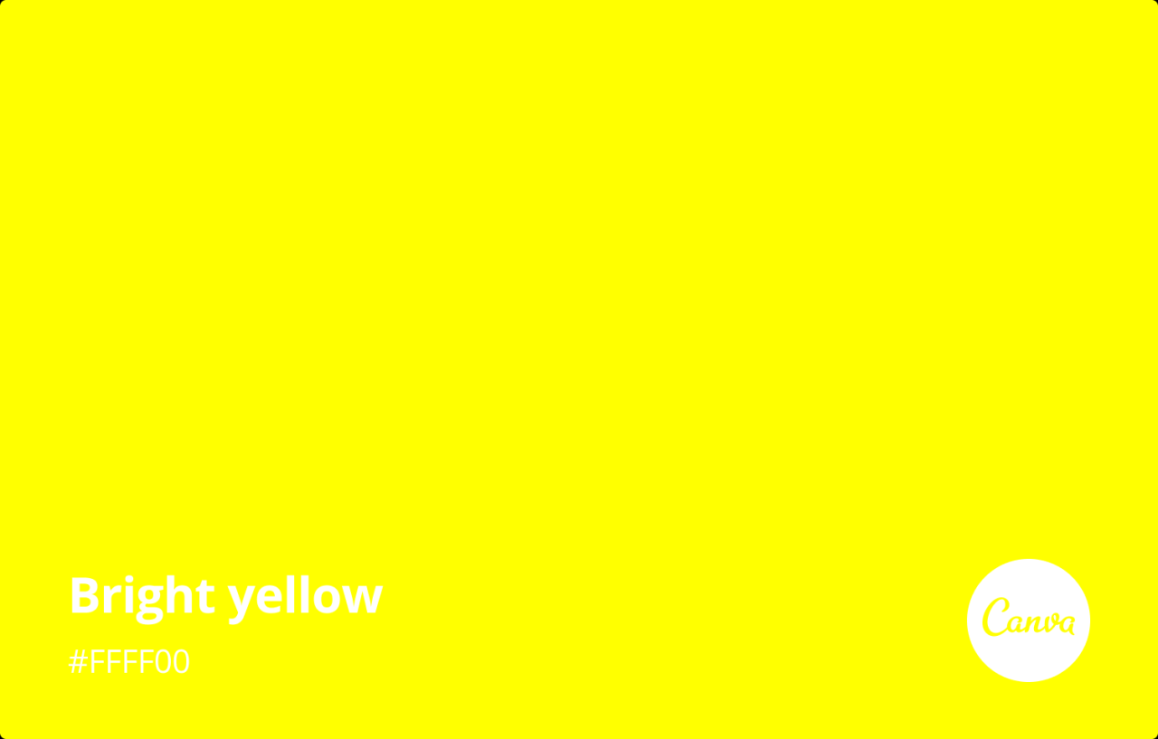 Everything about the color Bright Yellow