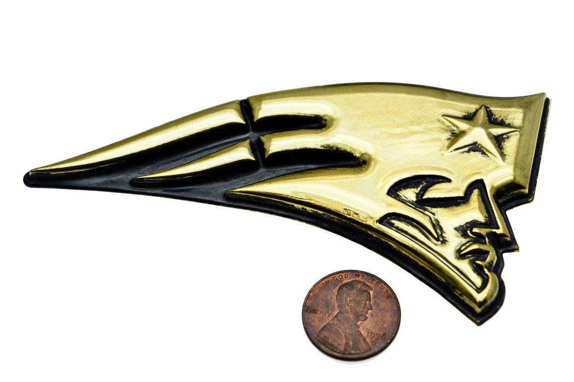 Patriots gold car emblem 3D gold plated patriot's | Etsy