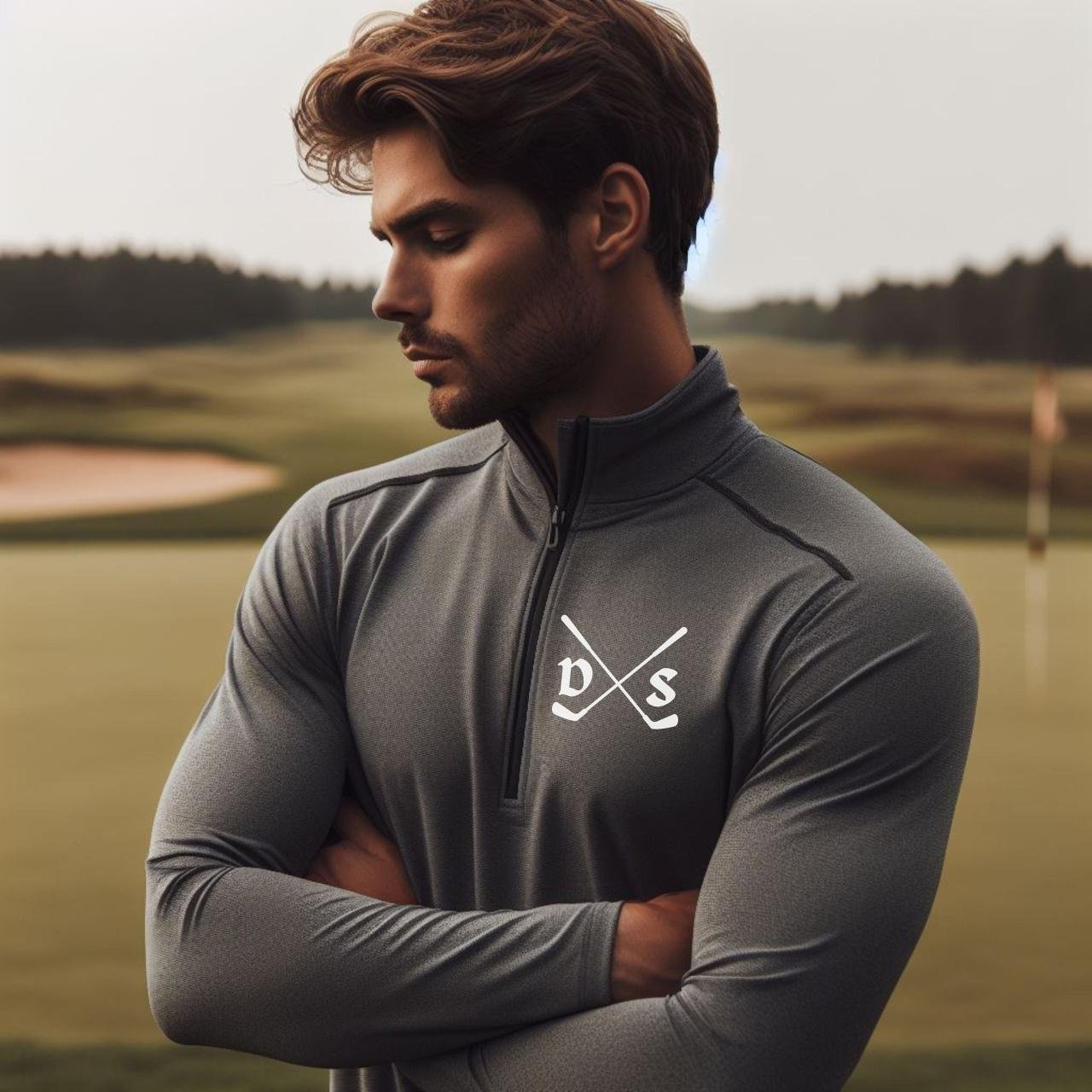 Personalized Lightweight Golf Sweatshirt, Quarter Zip Pullover Sweater ...