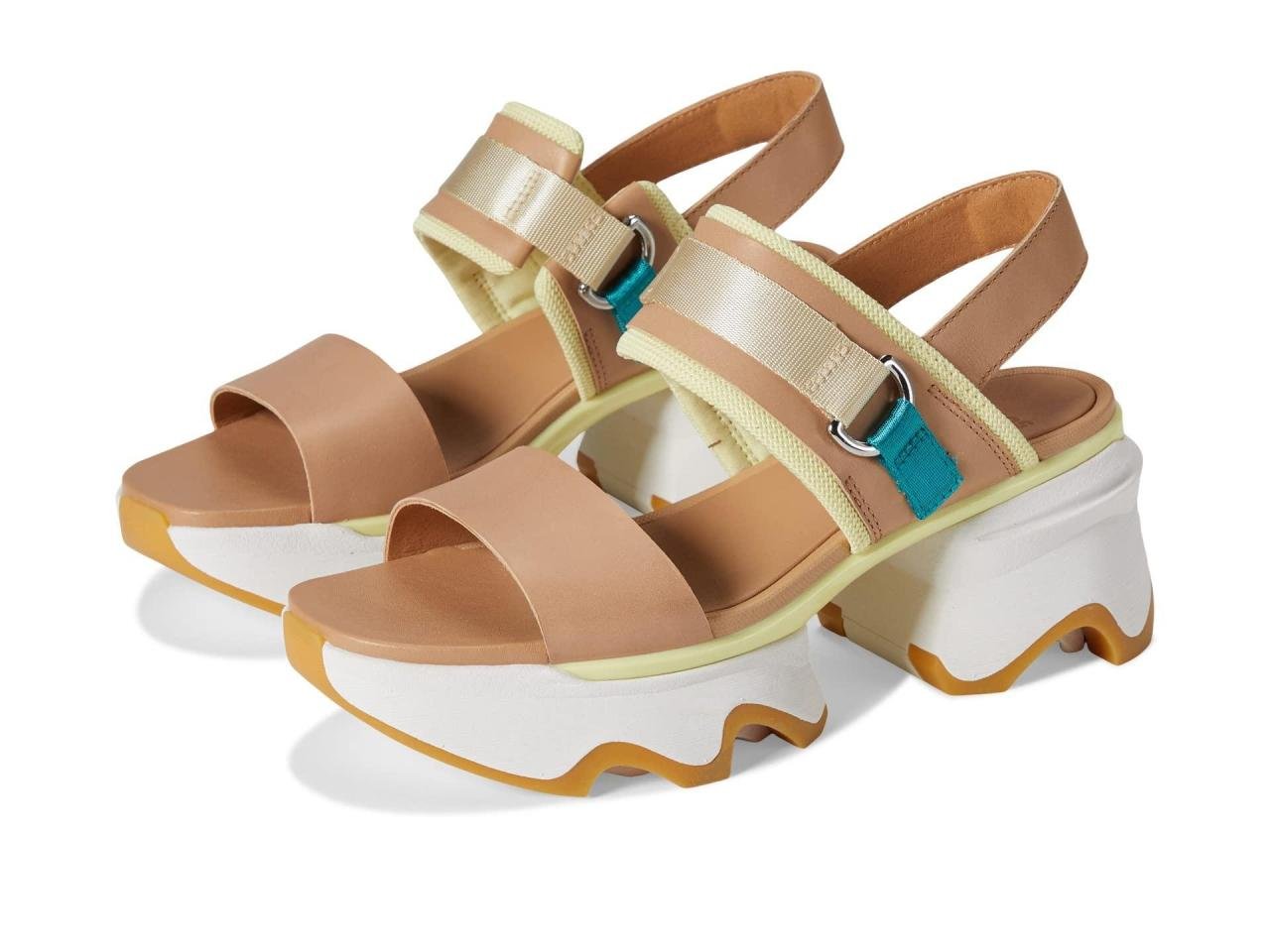 Sorel Kinetic Impact Slingback Heel Sandal in Metallic | Lyst